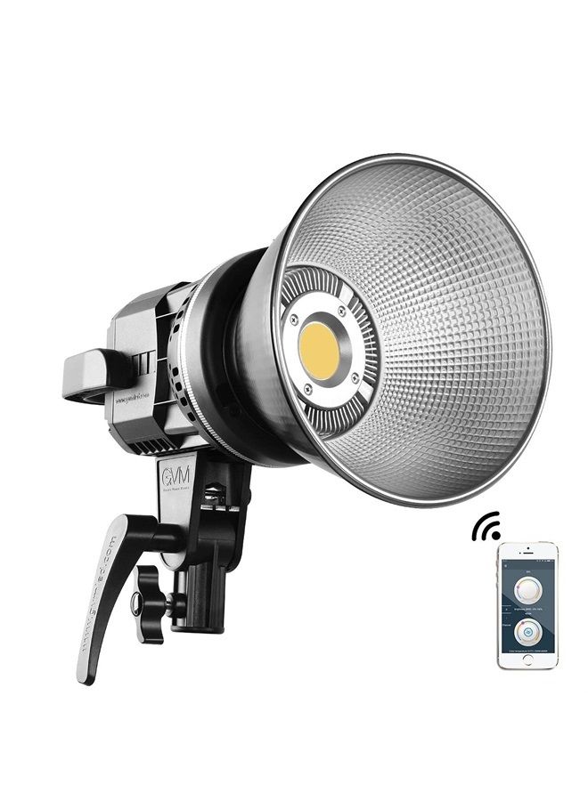 80W CRI97+ Video Lights with Bowens Mount Color Temperature 5600K Dimmable LED Continuous Lighting Spotlight Photography Shooting Light with Reflector (80W + Filter) (VC-P80S)