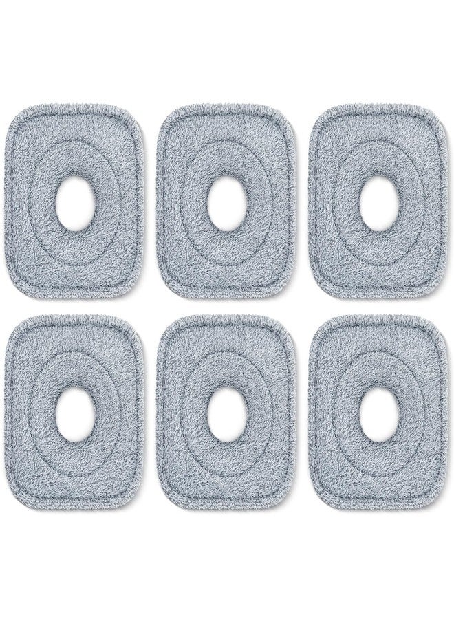 Bluearks وسادات ممسحة دوارة زرقاء 6 قطع متوافقة مع نظام ممسحة ودلو True & Tidy نظام ممسحة ودلو نظيف حقًا، حجم 8.26X8.26 وسادات استبدال ممسحة دوارة - Image 1