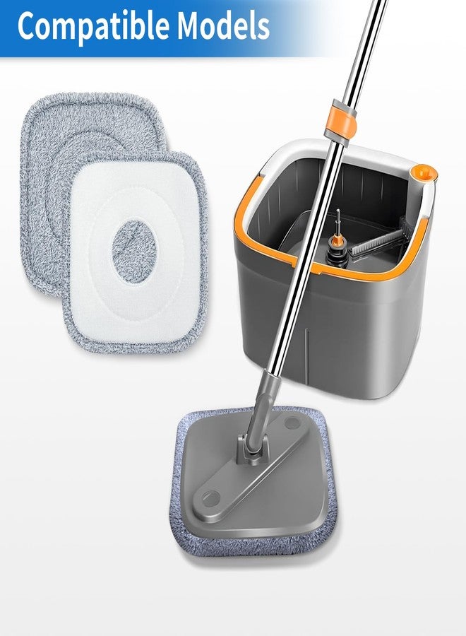 Bluearks وسادات ممسحة دوارة زرقاء 6 قطع متوافقة مع نظام ممسحة ودلو True & Tidy نظام ممسحة ودلو نظيف حقًا، حجم 8.26X8.26 وسادات استبدال ممسحة دوارة - Image 2