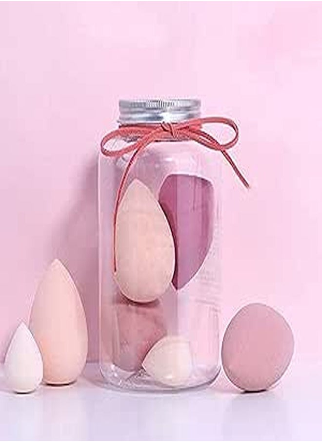 Note Note makeup sponge set in a gift clear jar - 6 pieces 