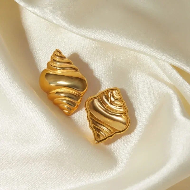 The Black Pearl Accessories Golden Stainless Steel Earring - Image 4