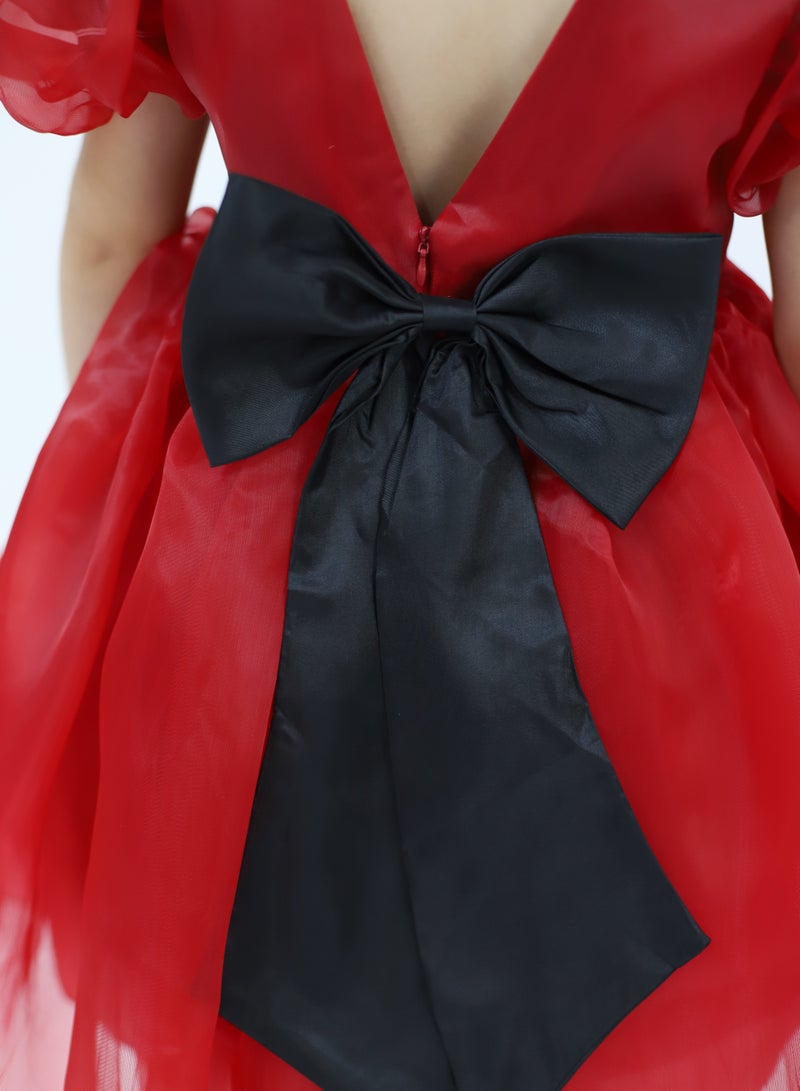 D'Daniela Puff Sleeve Dress - Image 4