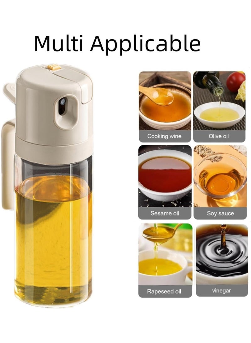 DUNISO زجاجة رذاذ زيت 2 في 1، زجاجة موزع زيت، رذاذ وموزع زيت، مقاومة للتسرب، للطهي، السلطات، الخل وإكسسوارات المطبخ، 550 مل - Image 5