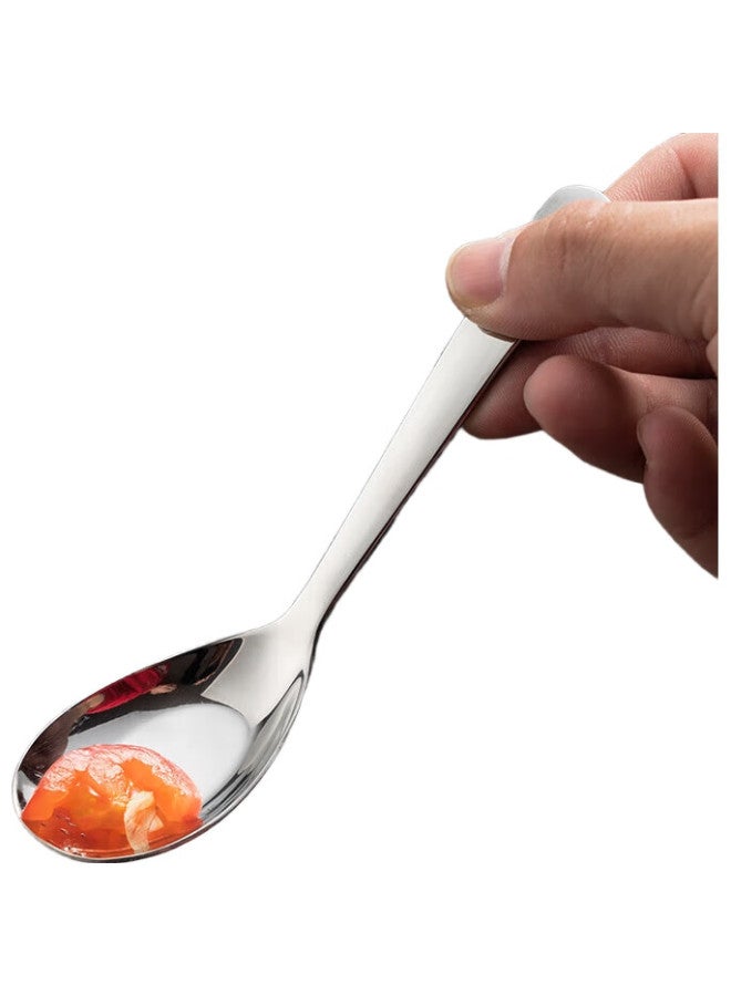 Onlycook Household Thickened Stainless Steel Spoon Chinese Style Flat Bottom Soup Spoon Drinking Porridge Spoon Children'S Table Spoon Cutlery - Set Of 3 Large - Image 1