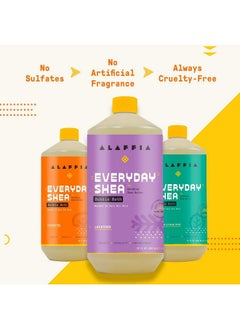 Alaffia Alaffia Everyday Shea Bubble Bath, Cleanse, Soothe & Moisturize Skin, Made with Fair Trade Shea Butter, Cruelty Free, No Parabens, Vegan, Lavender, 2 Pack - 32 Fl Oz Ea  - Image 3
