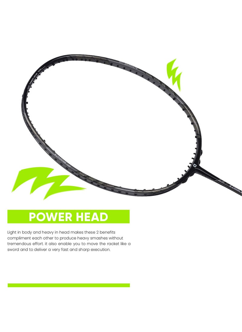 Apacs Z-Ziggler Lite Unstrung Badminton Racket | 33 LBS 6g & 6.2 mm Slim Shaft | 3 3/8 inches Grip Size | Lightweight Design | Includes Full Cover for Protection  - Image 5