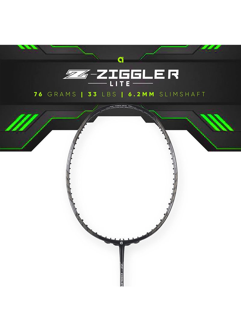 Apacs Z-Ziggler Lite Unstrung Badminton Racket | 33 LBS 6g & 6.2 mm Slim Shaft | 3 3/8 inches Grip Size | Lightweight Design | Includes Full Cover for Protection  - Image 2
