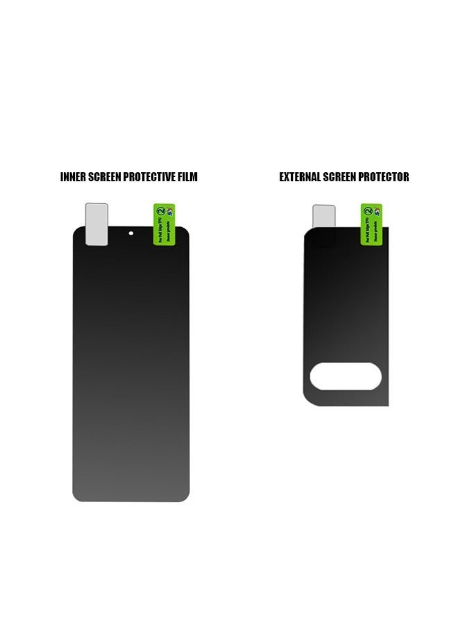 Privacy Screen Protector for Samsung Galaxy Z Flip 4 5G, Anti Scratch Anti Peep Inside Screen Protector, Foldable Bubble Free Soft Anti Spy Screen Protector - Image 5