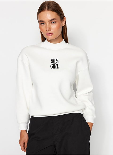 Sweatshirt - White - Regular fit