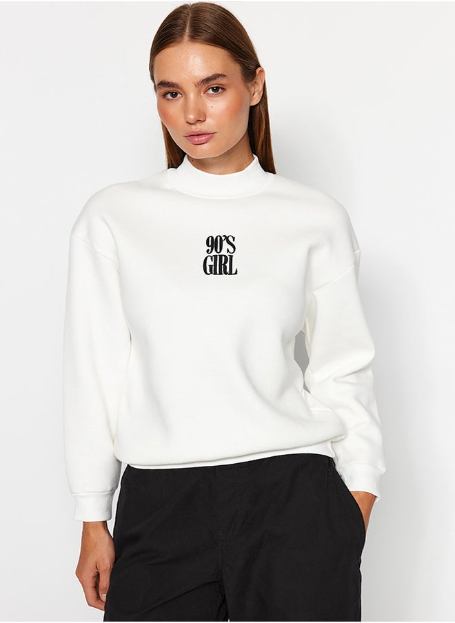 Sweatshirt - White - Regular fit