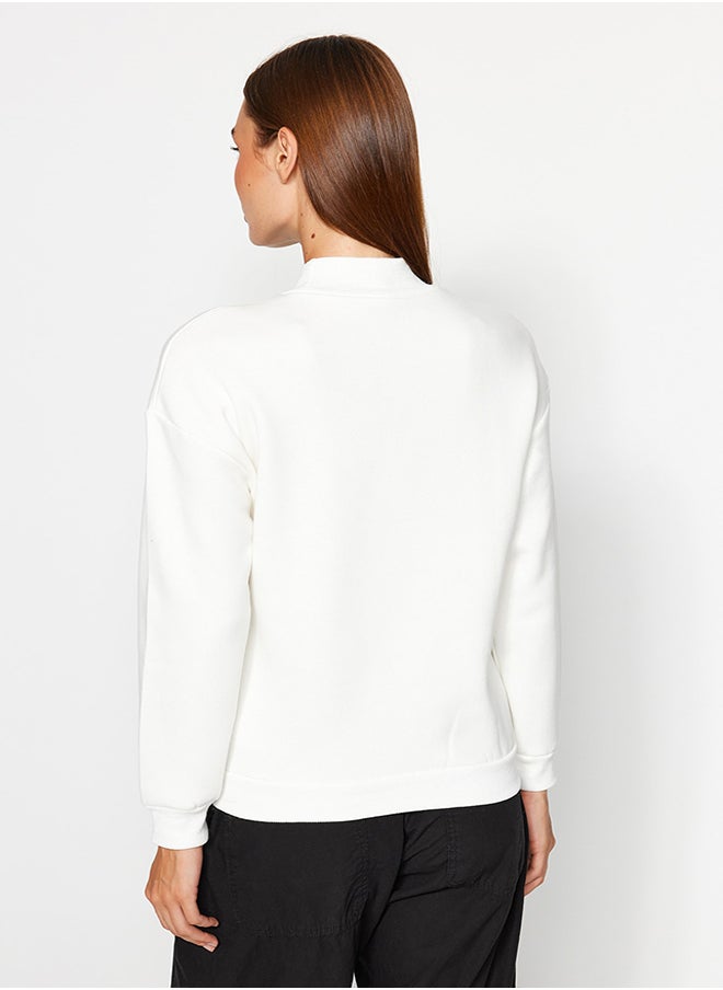 Sweatshirt - White - Regular fit
