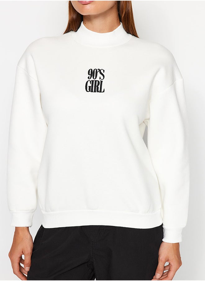 Sweatshirt - White - Regular fit