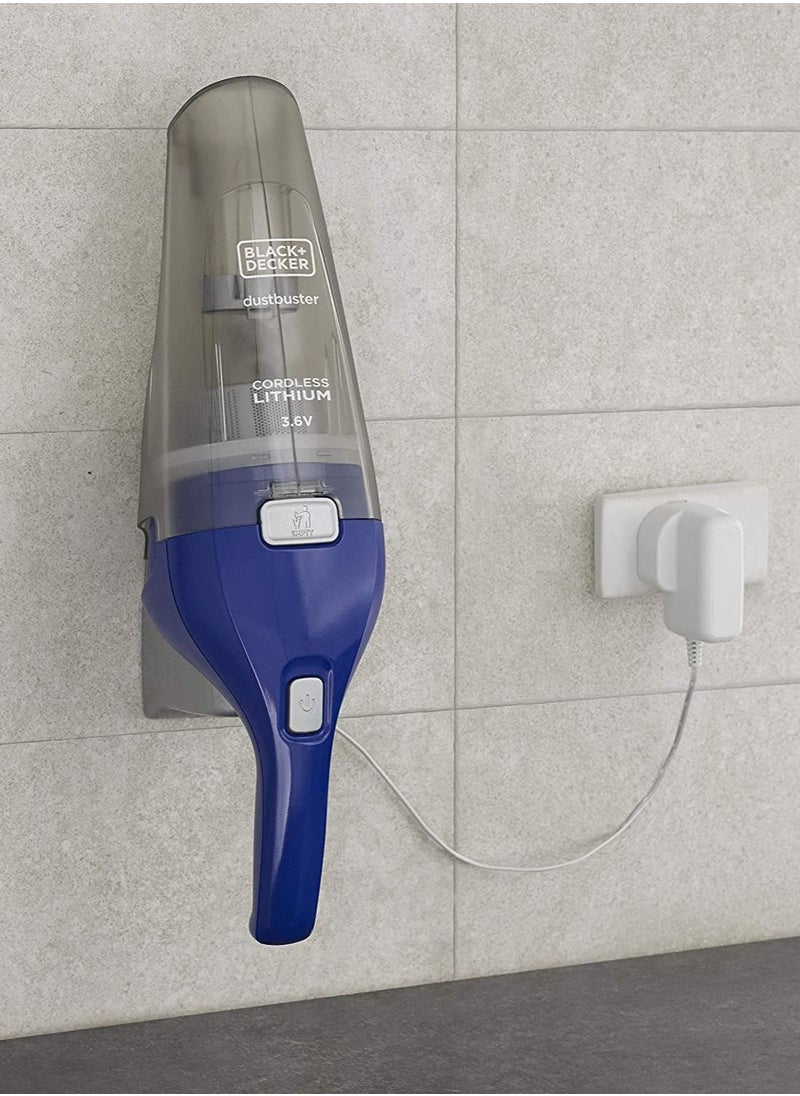 Generic - BLACK+DECKER 3.6V 1.5Ah Li-Ion Cordless Dustbuster Handheld Vacuum Blue NVC115WA - Image 1