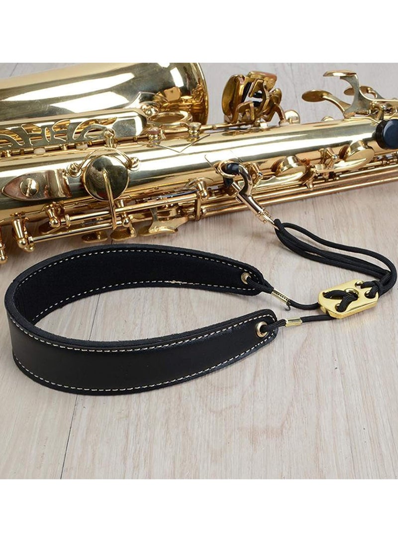 GGOOT Saxophone Neck Strap for Soprano Alto Tenor Baritone Sax Hook Belt Black - Image 2