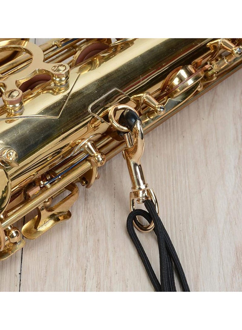 GGOOT Saxophone Neck Strap for Soprano Alto Tenor Baritone Sax Hook Belt Black - Image 4