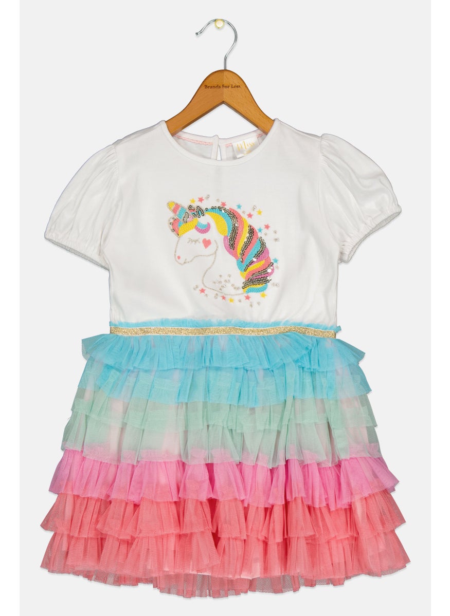 MISS Kids Girl Embroidered Dress, Multicolor  - Image 1