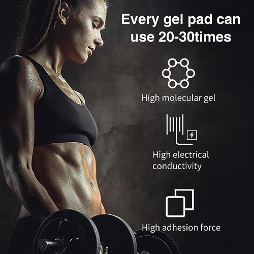 PAMASE 80Pcs Abs Stimulator Training Replacement Gel Sheet Pads for Abdominal Muscle Trainer, Accessory for Ab Workout Toning Belt - Image 3