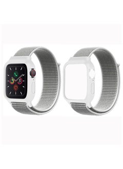 Generic Sport Band and Case for Apple Watch Band 38mm 40mm 41mm, Protective Silicone Bumper Case with Loop Strap for Series 9/8/7/6/5/4/3 for Women Men  - Image 1