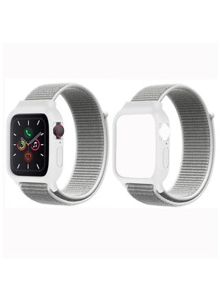 Sport Band and Case for Apple Watch Band 38mm 40mm 41mm, Protective Silicone Bumper Case with Loop Strap for Series 9/8/7/6/5/4/3 for Women Men - pzsku/Z4817AC4FADEF9A7D5025Z/45/_/1735809184/be3f28dd-4333-4e98-b5db-d7c374296a8a