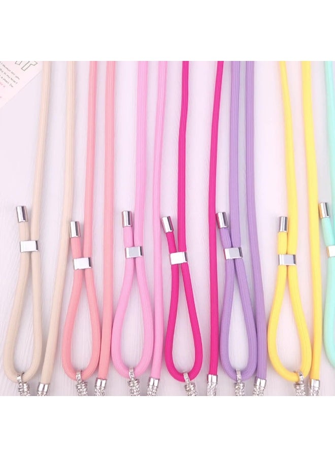 NIBEMINENT Phone Charm/ Chain Strap for Women Girls, Drill Ring Nylon Rope Cell Phone Case Lanyard Wrist Strap - Image 2