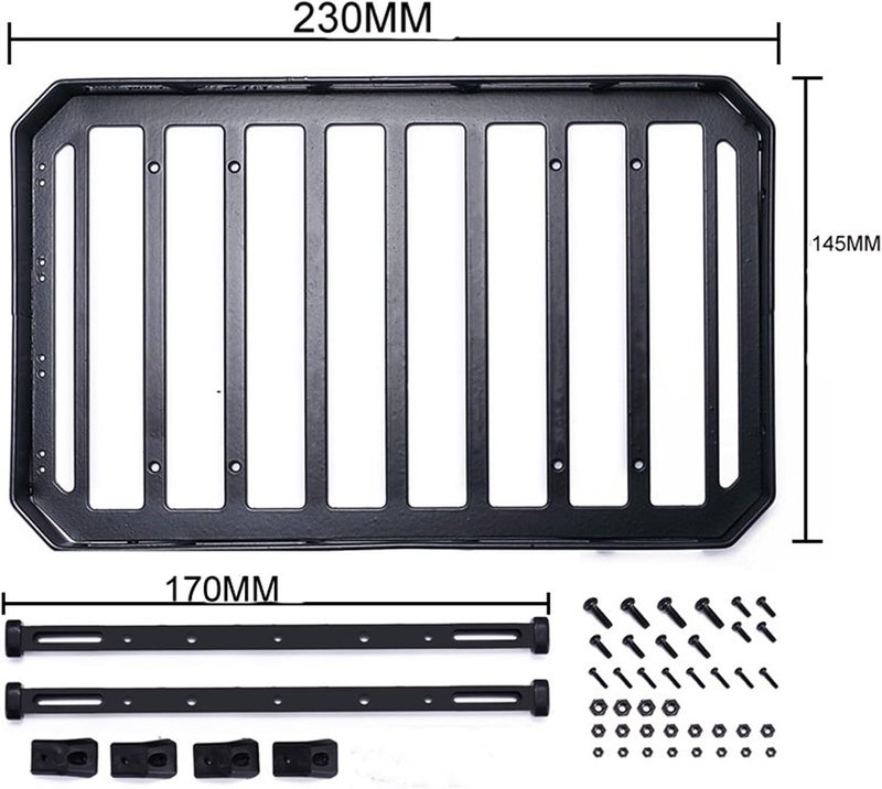 Yurefax DJ 1/10 Metal Luggage Frame Rack for RC Cars - Image 3