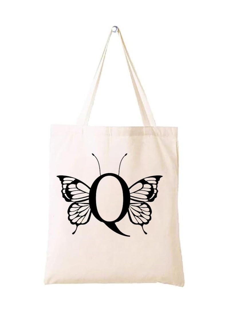 برينت شوب فور مي حقيبة حمل قطنية بحروف كبيرة - مثالية للسفر المستدام - مثالية للبقالة القابلة لإعادة الاستخدام وحقائب السفر - حقائب حمل للنساء - Image 1