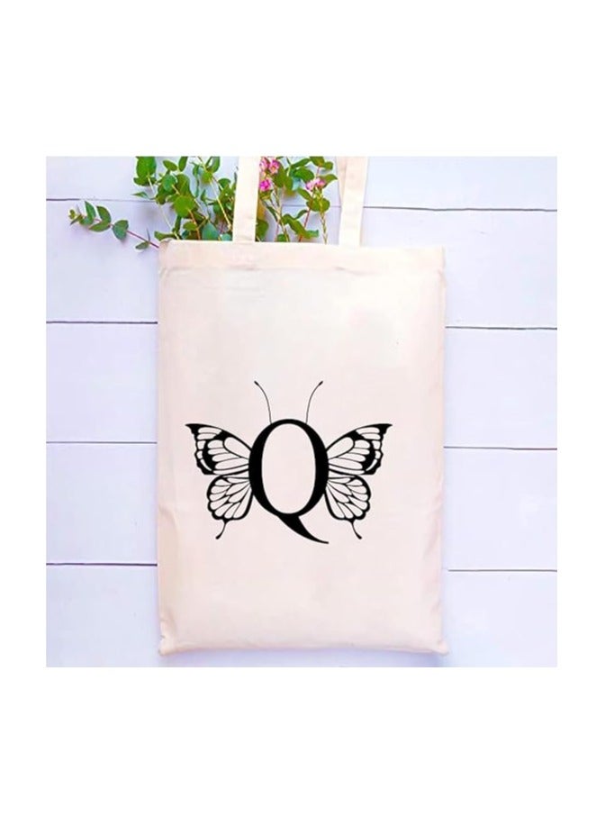 برينت شوب فور مي حقيبة حمل قطنية بحروف كبيرة - مثالية للسفر المستدام - مثالية للبقالة القابلة لإعادة الاستخدام وحقائب السفر - حقائب حمل للنساء - Image 2