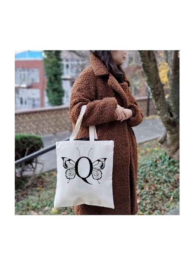 برينت شوب فور مي حقيبة حمل قطنية بحروف كبيرة - مثالية للسفر المستدام - مثالية للبقالة القابلة لإعادة الاستخدام وحقائب السفر - حقائب حمل للنساء - Image 4