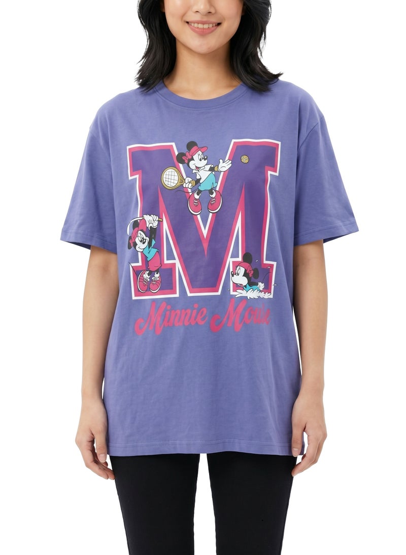 Disney Minnie Mouse Graphic Women’s Oversized Drop Shoulder T-Shirt - Image 4
