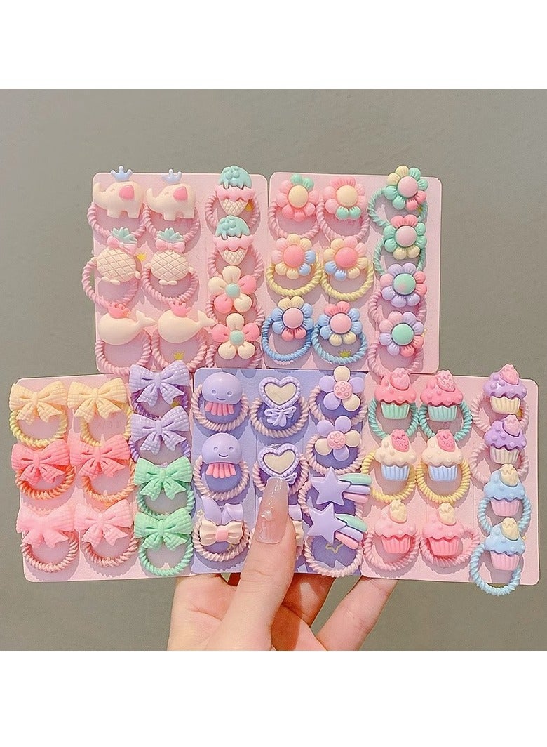 إيفرين 50 قطعة في عبوة من الأربطة المطاطية التي لا تؤذي الشعر وتتمتع بمرونة جيدة للفتيات، حبل رأس مطاطي برباط مطاطي، ربطة شعر صغيرة الحجم، إكسسوار للشعر بحلقة شعر متشابكة - Image 1