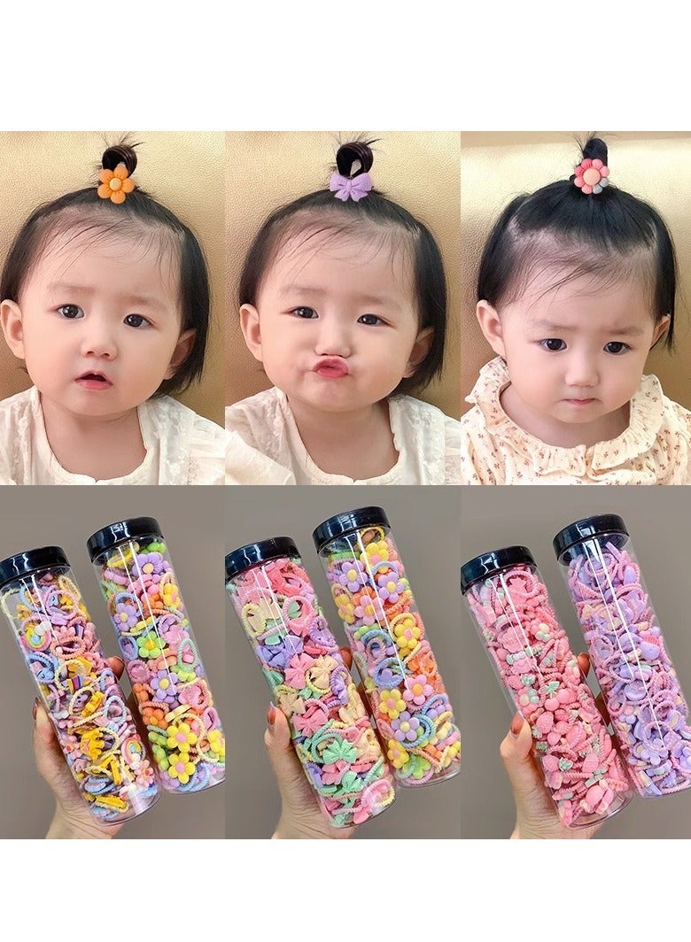 إيفرين 50 قطعة في عبوة من الأربطة المطاطية التي لا تؤذي الشعر وتتمتع بمرونة جيدة للفتيات، حبل رأس مطاطي برباط مطاطي، ربطة شعر صغيرة الحجم، إكسسوار للشعر بحلقة شعر متشابكة - Image 2