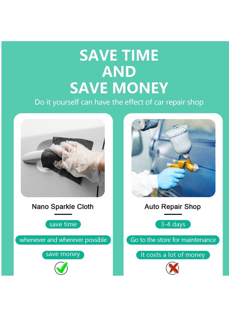 Nano Sparkle Cloth for Car Scratch Repair, Multi-Functional Polishing Cloth for Car Paint, Water Stain and Dust Removal, 5-Pack Car Beauty Tool for Surface Restoration. - Image 4