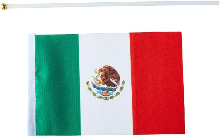 mflagperft Mexico Flag Mexican Flag, Small Mini Handheld Mexico Flags on Stick, Ideal for Party Parades Sports Events Patriotic Festival Decorations - Image 3