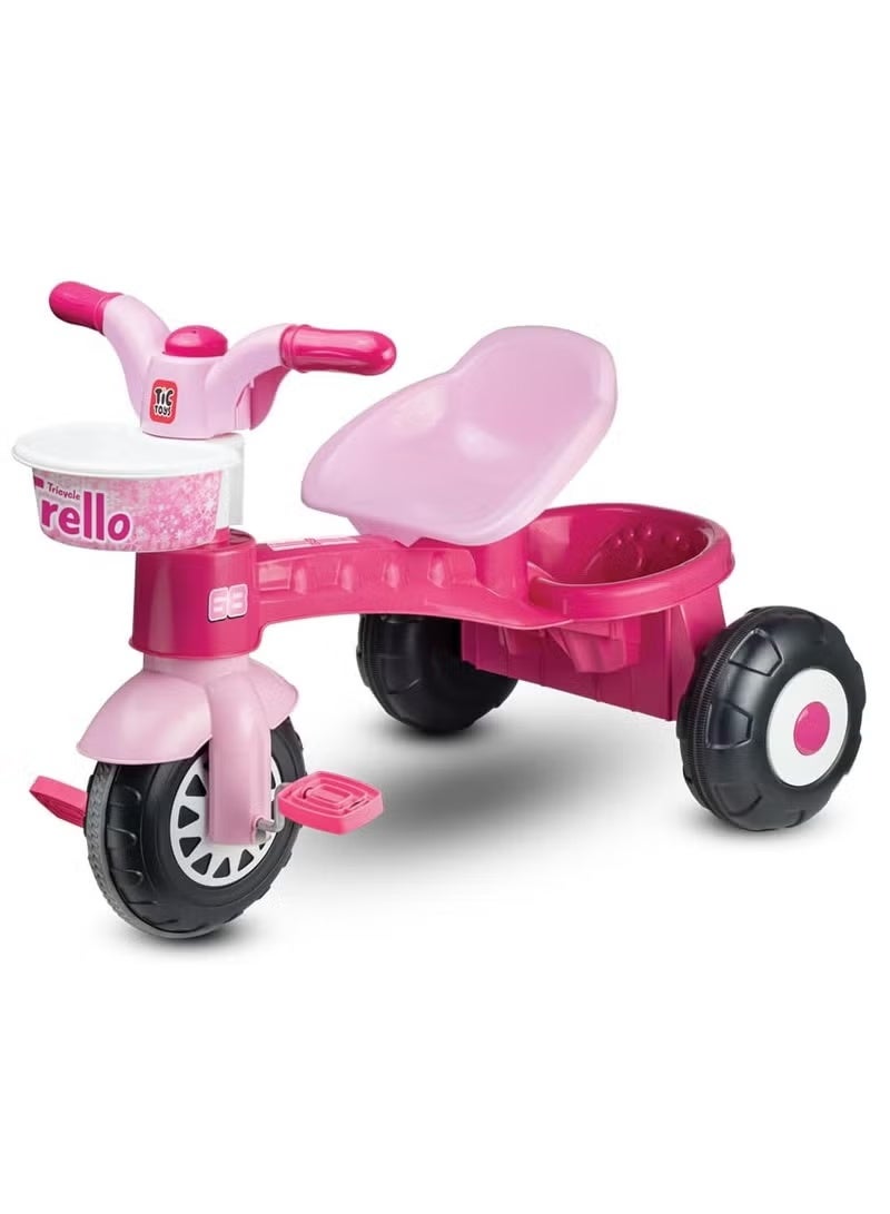 تيك تويز دراجة ثلاثية للأطفال من عمر سنتين فأكثر – تصميم آمن ومريح مع سلة أمامية وعربة خلفية - Image 1