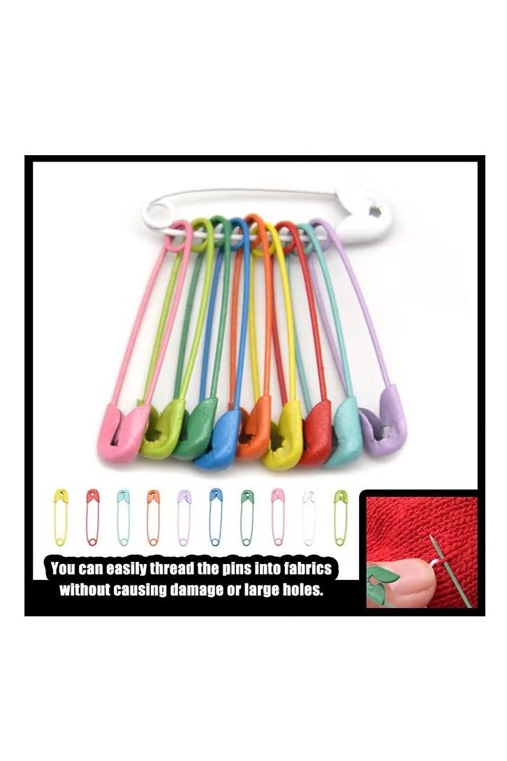 150 Pieces Safety Pin, Colored Safety Pin, Metal Safety Pins, for Clothing Sewing Handicrafts Jewelry Making (Colour) - Image 3
