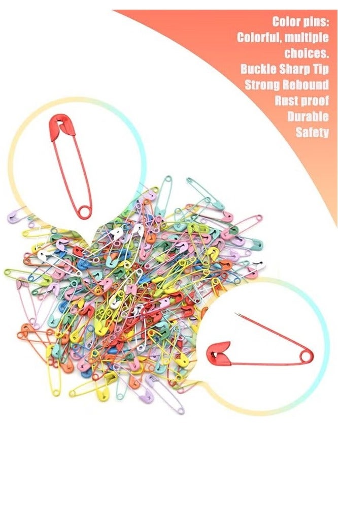 150 Pieces Safety Pin, Colored Safety Pin, Metal Safety Pins, for Clothing Sewing Handicrafts Jewelry Making (Colour) - Image 5