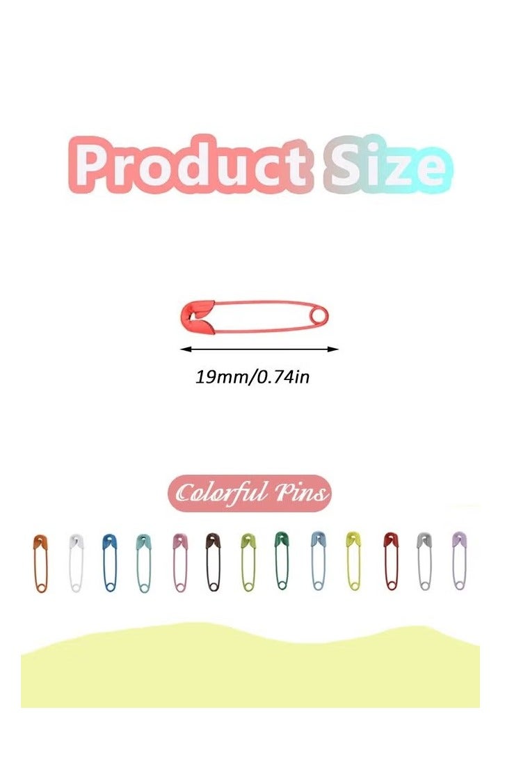 150 Pieces Safety Pin, Colored Safety Pin, Metal Safety Pins, for Clothing Sewing Handicrafts Jewelry Making (Colour) - Image 2