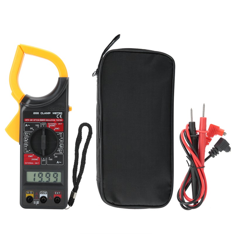 Digital Clamp Meter Handheld Ammeter Voltmeter Electronic Multimeter Measuring Tool DT‑266 - Image 1