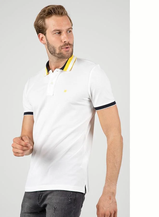 FELIX HARDY White Polo Shirt Short Sleeve for Men | Best Price UAE
