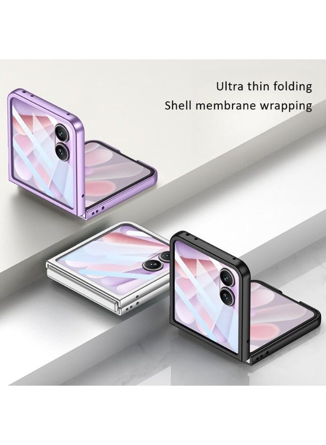 general Case Compatible with Honor Magic V Flip 2 Cover with High-definition Tempered Film + Wireless Charging, Hinge Magnetic Anti Shock and Anti Fall Cover for Honor Magic V Flip 2 - Image 3