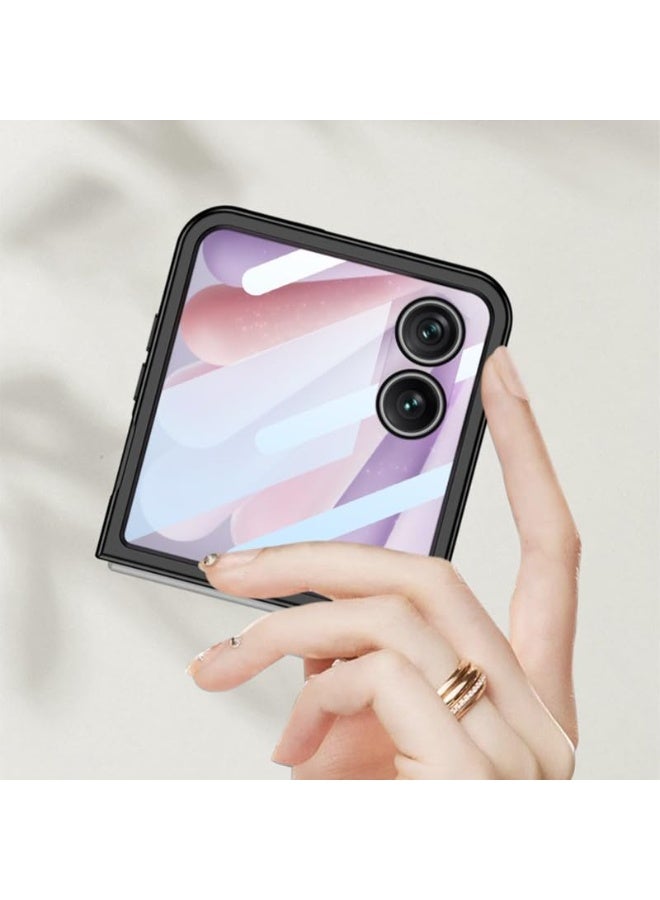 general Case Compatible with Honor Magic V Flip 2 Cover with High-definition Tempered Film + Wireless Charging, Hinge Magnetic Anti Shock and Anti Fall Cover for Honor Magic V Flip 2 - Image 5