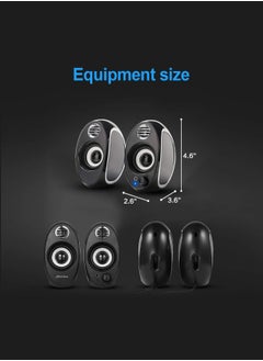 BONKS Computer Speakers for Desktop, PC Powered Speaker, USB Powered Monitor Speakers for Computer/TV/Laptop/Gaming (10W)  - Image 3