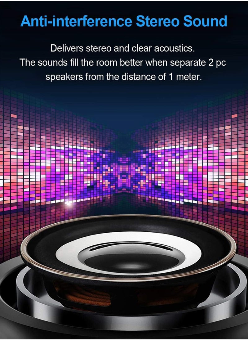 BONKS - Computer Speakers for Desktop, PC Powered Speaker, USB Powered Monitor Speakers for Computer/TV/Laptop/Gaming (10W) - Image 1