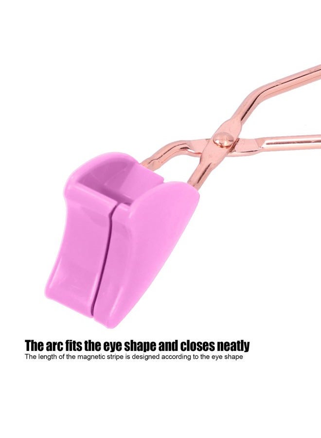 Shanrya Glue Free Magnetic Eyelashes Applicator, Reusable Eyelashes Applicator Strong Magnetic Force Lovely Shape Multiple Colors for Salon(Rose gold handle purple) - Image 3