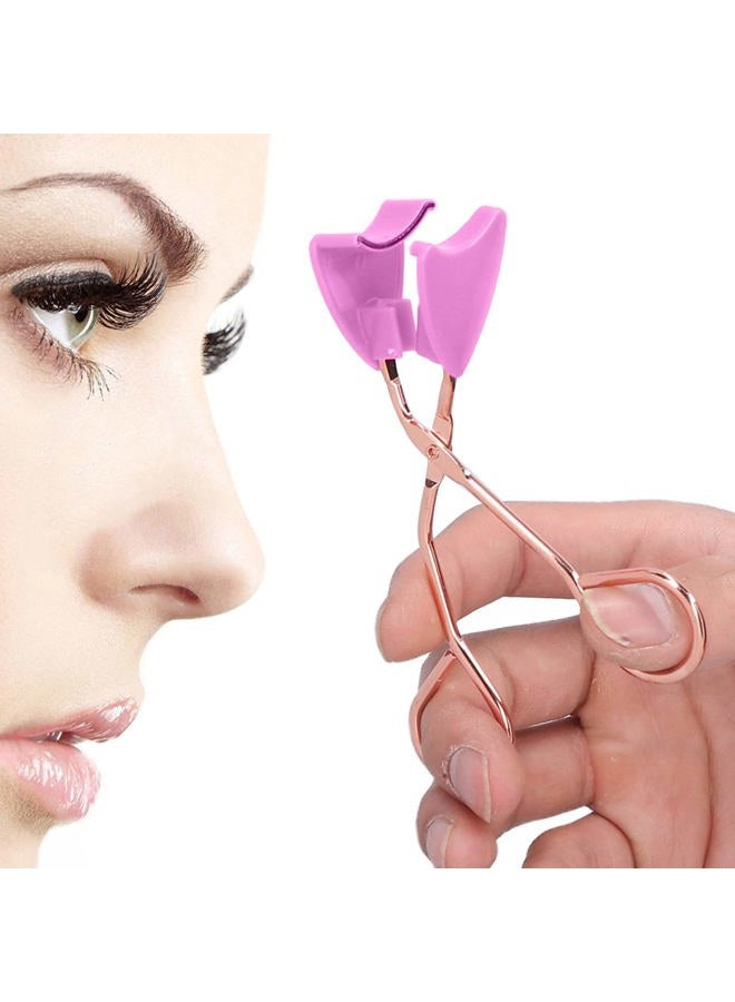 Shanrya Glue Free Magnetic Eyelashes Applicator, Reusable Eyelashes Applicator Strong Magnetic Force Lovely Shape Multiple Colors for Salon(Rose gold handle purple) - Image 2