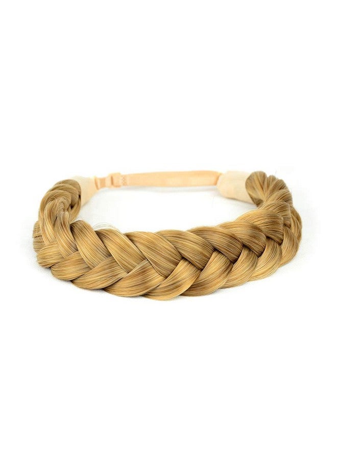 DIGUAN Huge 2 Strands Thick Synthetic Hair Braided Headband Classic Chunky Plaited Braids Elastic Stretch Hairpiece Women Girl Beauty Accessory 4Oz (Caramel Blonde) - Image 3