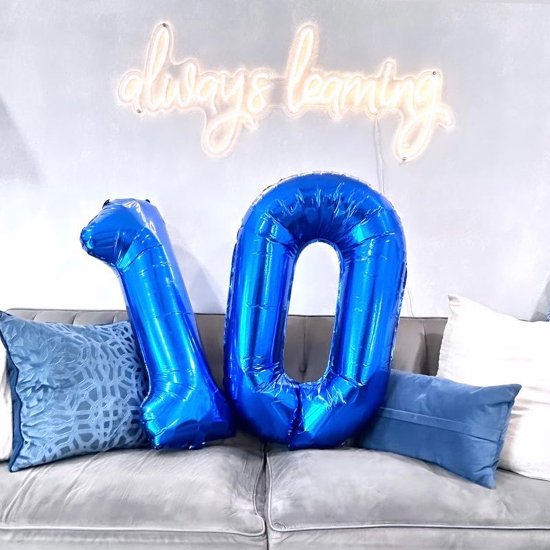 IWERP Navy Blue Number 11 Balloon 40 inch, 11 Number Balloons, 11th Navy Blue Birthday Decorations, 11 Year Old Girls Boys Blue Party Supplies - Image 3