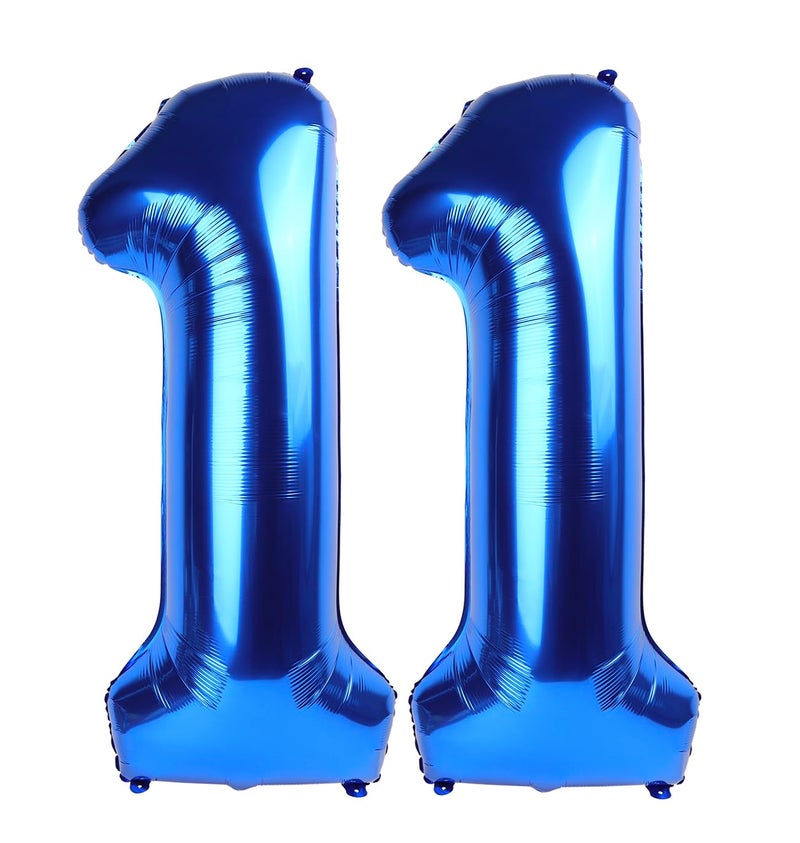 IWERP Navy Blue Number 11 Balloon 40 inch, 11 Number Balloons, 11th Navy Blue Birthday Decorations, 11 Year Old Girls Boys Blue Party Supplies - Image 1