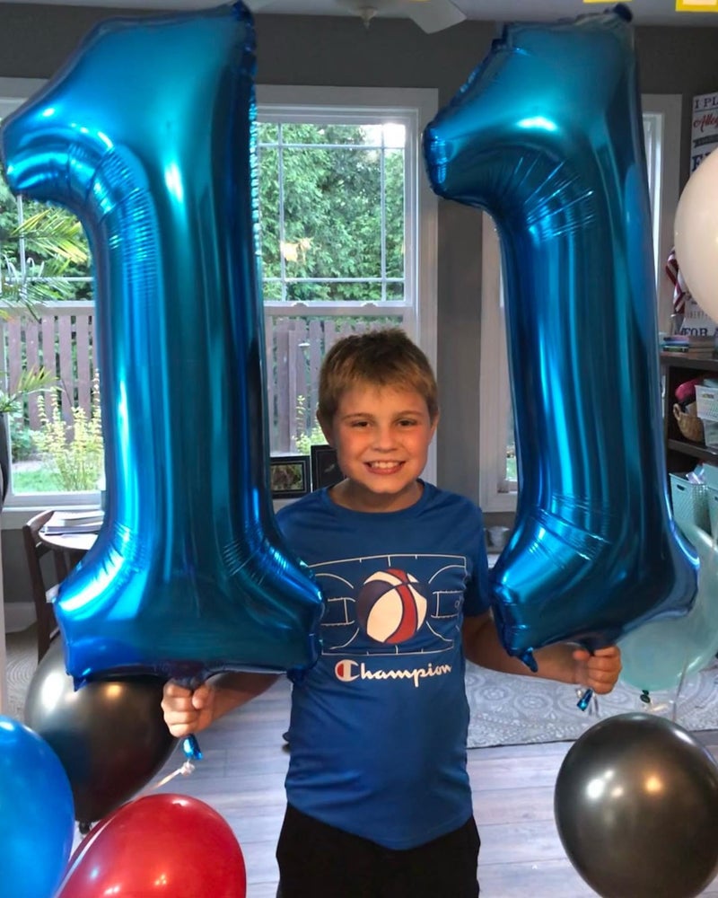 IWERP Navy Blue Number 11 Balloon 40 inch, 11 Number Balloons, 11th Navy Blue Birthday Decorations, 11 Year Old Girls Boys Blue Party Supplies - Image 2