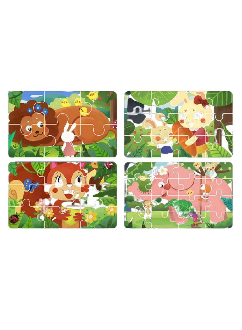 UKR 4-in-1 Animal Forest Matching Puzzle – 43-Piece Jigsaw for Toddlers & Preschool Kids | Educational Early Learning Toy | Animal & Nature Themed Puzzle for Brain Development - Image 4